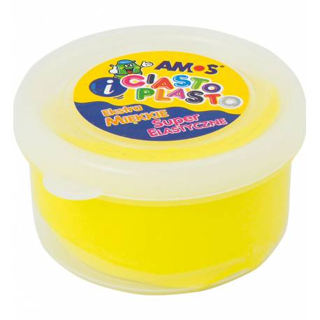 Masa plastyczna CiastoPlasto, dla dzieci AMOS 30 g kolor żółty