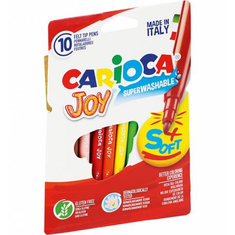 Pisaki dla dzieci, flamastry CARIOCA Joy 10 kolorów mazaków