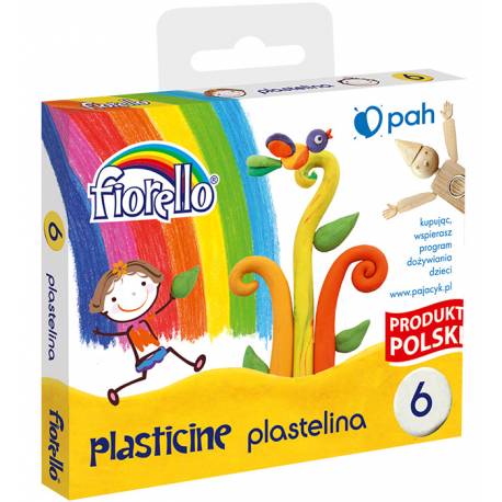 Plastelina dla dzieci, artykuły szkolne Fiorello 6 kolorów