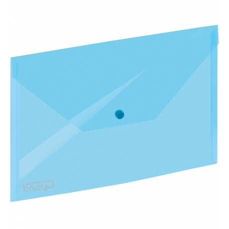 Teczka kopertowa, koperta plastikowa na dokumenty A4 niebieska zatrzask GRAND