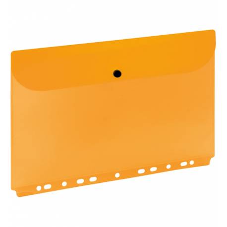 Teczka kopertowa, koperta plastikowa na dokumenty A4 wpinana pomarańczowa GRAND