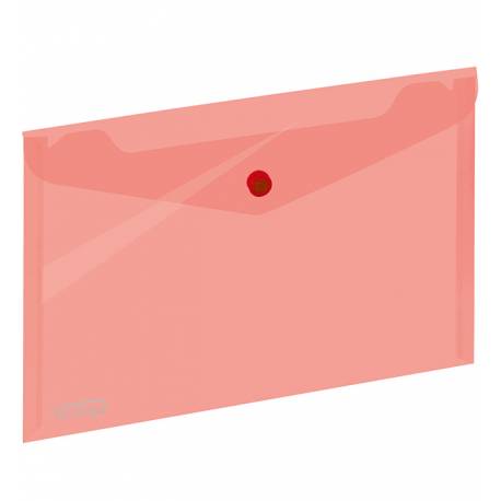 Teczka kopertowa, koperta plastikowa na dokumenty A5 zatrzask czerwona GRAND