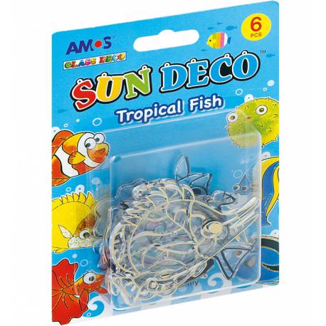 Witraże AMOS SCS6-TF Tropical Fish (rybki)6 sztuk