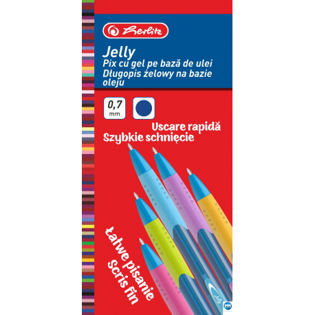 Długopis żelowy JELLY 0,7 mm niebieski 9476500 Herlitz