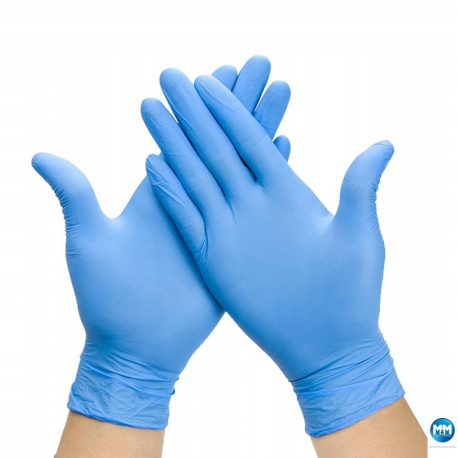 Rękawice nitrylowe L (100) niebieskie 8%VAT