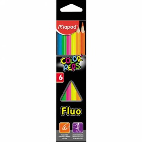 Kredki Maped Color'Peps Fluo 6 kolorów