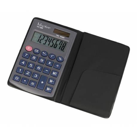 Kalkulator kieszonkowy VECTOR KAV VC-200III, 8-cyfrowy, 62,5x98,5mm,szary