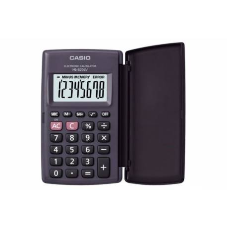 Kalkulator kieszonkowy CASIO HL-820LV-B BK, 8-cyfrowy, 127x104mm, czarny