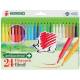 Flamastry ICO 300 Fibre Pen, antybakteryjne, 24 szt, mix kolorów