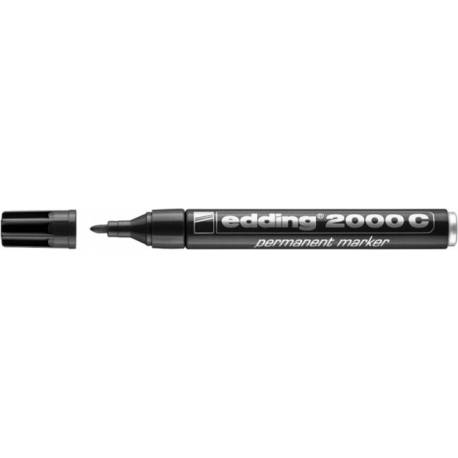 Marker permanentny, pisak niezmywalny, Edding 2000, okrągły, czarny