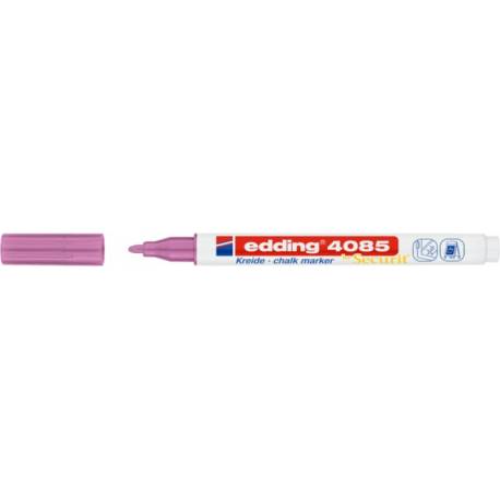 Marker kredowy, do pisania po szkle, pisak zmywalny, Edding 4085, różowy metaliczny