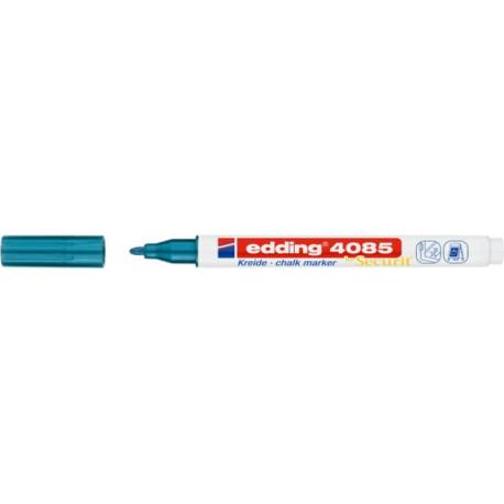 Marker kredowy, do pisania po szkle, pisak zmywalny, Edding 4085, niebieski metaliczny