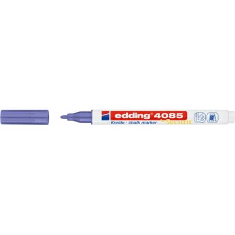 Marker kredowy, do pisania po szkle, pisak zmywalny, Edding 4085, fioletowy metaliczny