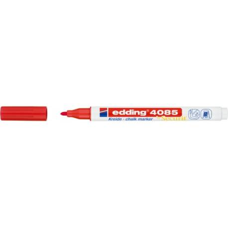 Marker kredowy, do pisania po szkle, pisak zmywalny, Edding 4085, czerwony