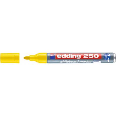 Marker do tablicy, pisak suchościeralny Edding 250, okrągły, żółty