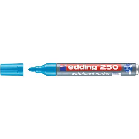 Marker do tablicy, pisak suchościeralny Edding 250, okrągły, jasnoniebieski
