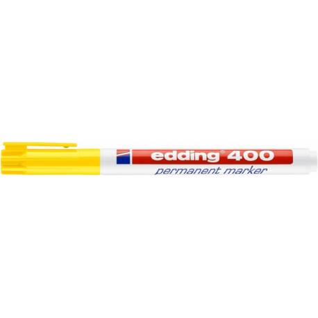 Marker permanentny, pisak Edding 400, okrągły, kolor żółty