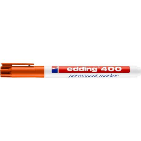 Marker permanentny, pisak Edding 400, okrągły, kolor pomarańczowy