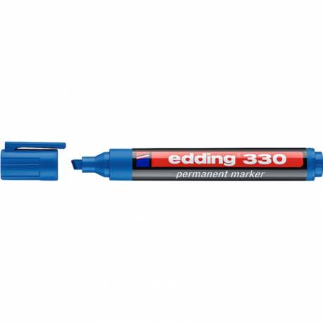 Marker permanentny, pisak Edding 330, ścięty, kolor jasny niebieski