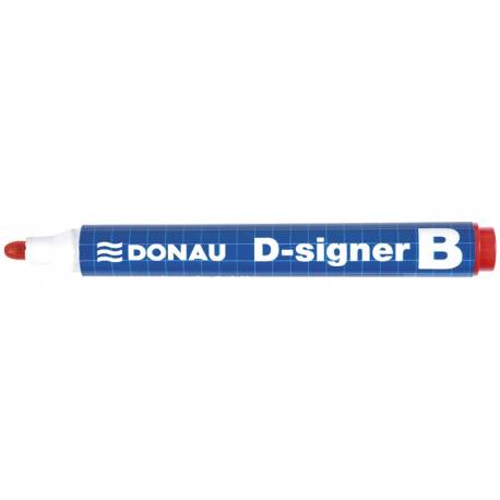 Marker do tablic DONAU D-Signer, okrągły, 2-4mm (linia), czerwony