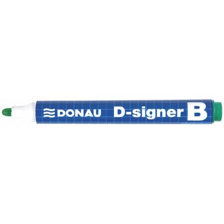 Marker do tablic DONAU D-Signer, okrągły, 2-4mm (linia), zielony