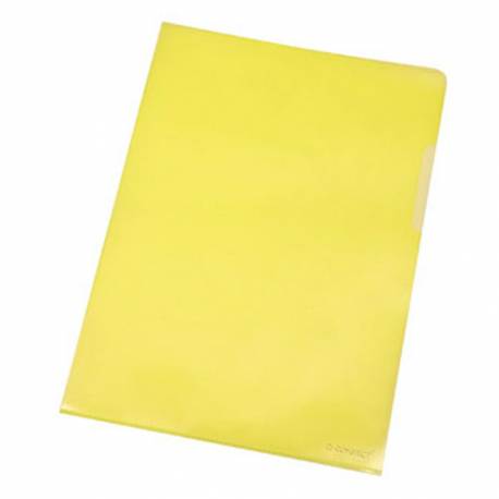 Ofertówki A4, obwoluty na dokumenty typu L, PP, groszkowa, 120mikr., 10szt., żółta