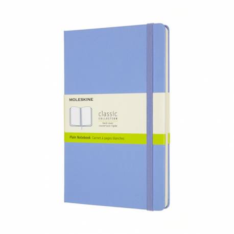 Notatnik A5, notes MOLESKINE Classic L 13x21cm gładki, twardy, hydrangea blue, 240 str, niebieski