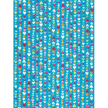 Papier do decoupage Mini serduszka na niebieskim 30 x 40 cm FDA410, Decopatch