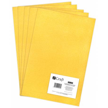 Filc poliestrowy A4, 5szt. żółty  PFC-004