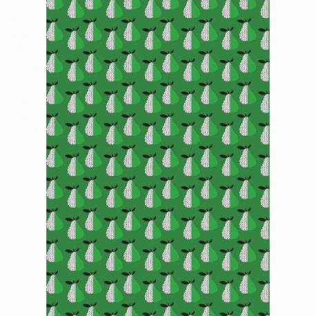 Papier do decoupage Gruszki stylizowane na zielonym 30 x 40 cm FDA721, Decopatch