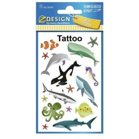 Nakl.KID Tatuaże Zwierzęta morskie 1ark. ZDesign