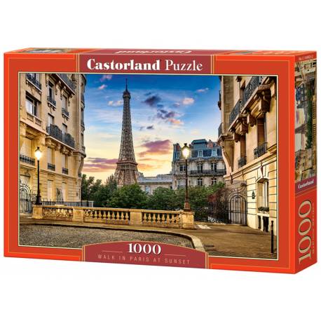 Puzzle 1000 el. Walk in Paris at Sunset C-104925-2, Castorland