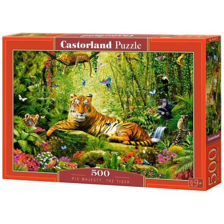 Puzzle 500 el. His Majesty, the Tiger, B-53711, Castorland