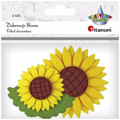 Dekoracja filcowa Kwiaty – słoneczniki, Craft-Fun