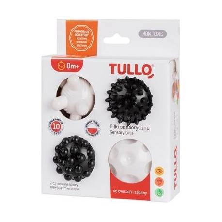 Piłki sensoryczne czarno-białe 4 sztuki 461, Tullo