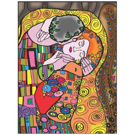 Kolorowanka welwetowa Klimt Pocałunek 47x35, Colorvelvet