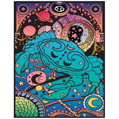 Kolorowanka welwetowa Zodiak Rak 29,7x21, Colorvelvet