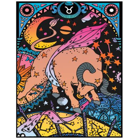 Kolorowanka welwetowa Zodiak Byk 29,7x21, Colorvelvet
