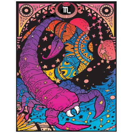 Kolorowanka welwetowa Zodiak Skorpion 29,7x21, Colorvelvet
