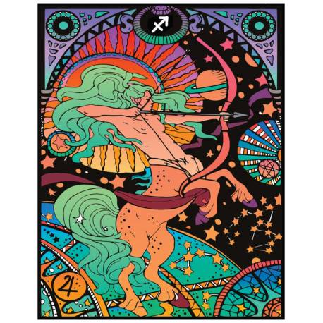 Kolorowanka welwetowa Zodiak Strzelec 29,7x21, Colorvelvet