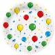 Talerze papierowe okrągłe 18 cm Balloons Eco, Paw