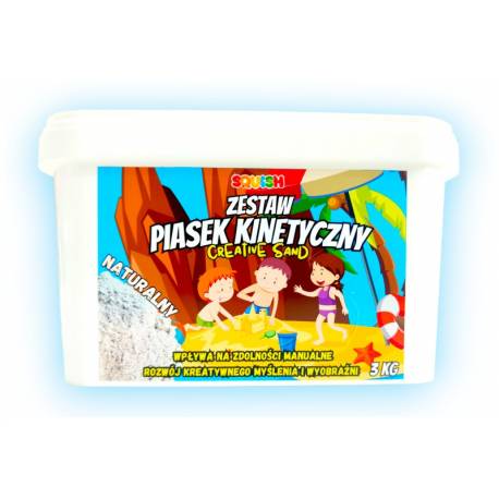 Zestaw Piasek Creative 3 kg + piaskownica i foremki, Squish
