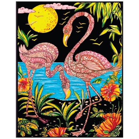 Kolorowanka welwetowa Flamingi 47x35, Colorvelvet