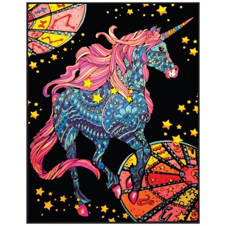 Kolorowanka welwetowa Jednorożec Zodiak 47x35, Colorvelvet