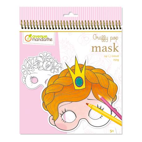 Kolorowanka Maski - Dziewczęta, Avenue Mandarine