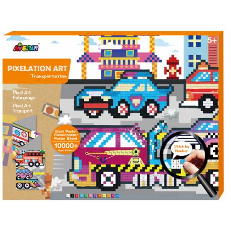 Mozaika piankowa Kolorowe piksele - Transport, Avenir