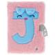 Pamiętnik pluszowy świecący zamykany 112x163 pink "J", Starpak