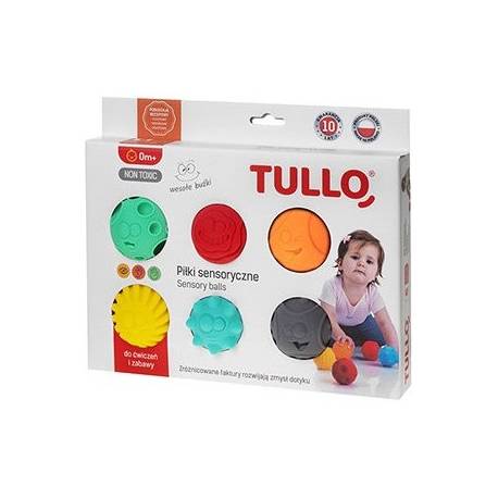 Piłki sensoryczne buźki 6 sztuk 462, Tullo