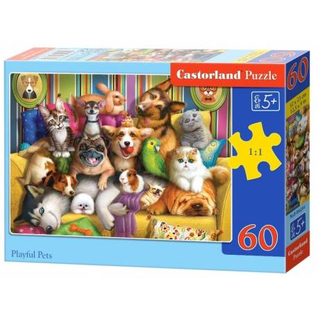 Puzzle 60-el. Playful Pets B-066254, Castorland