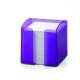 TREND pojemnik z karteczkami, fioletowy-przezroczysty (purpurowy) 